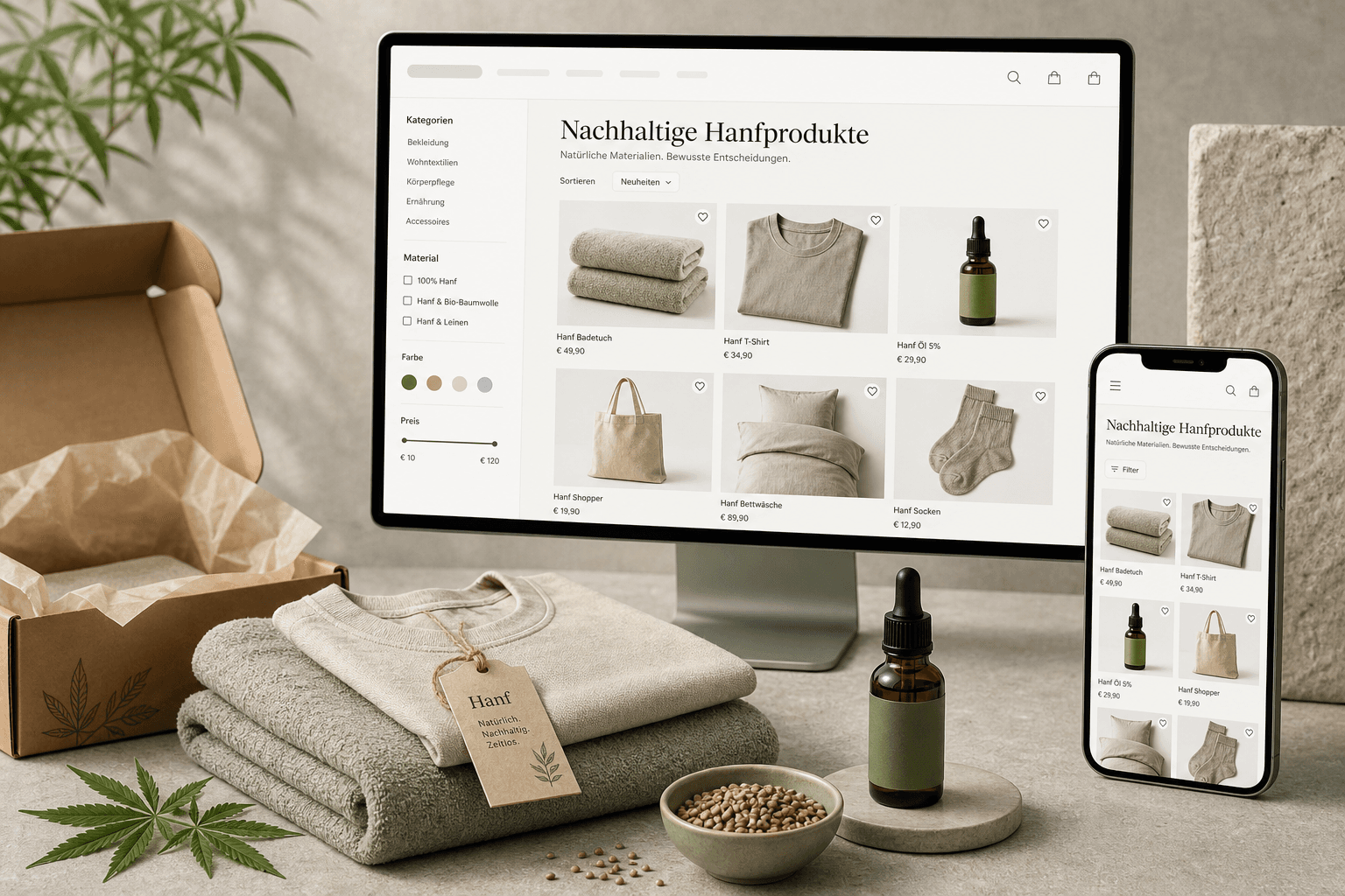 Hanf online einkaufen: seriöse Auswahl bei luckyhemp.de