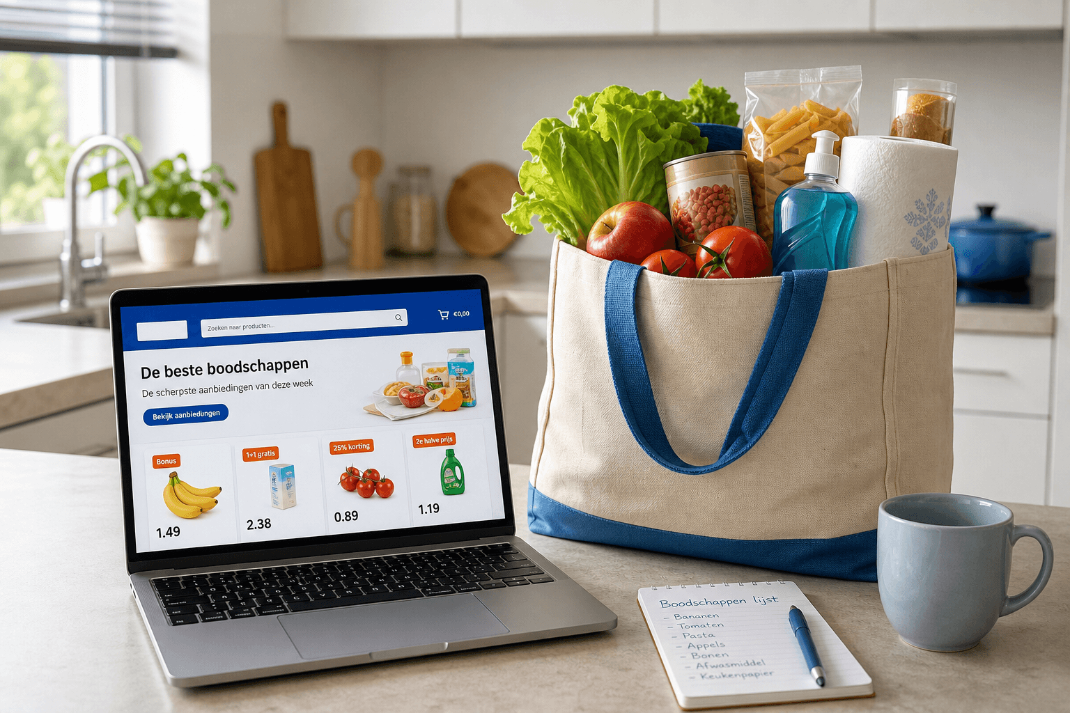 Slim besparen bij online boodschappen met voordeelshop.ah.nl